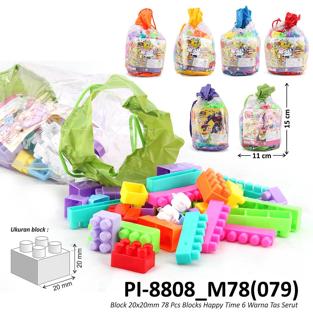 Block 20x20 mm 78 Pcs Blocks Happy Time Block Tas Serut @150