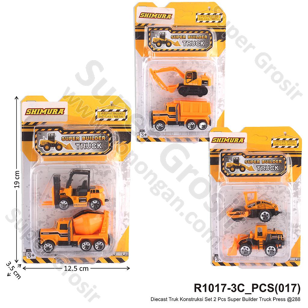 Diecast Truk Konstruksi Set 2 Pcs Super Builder Truck Press @288