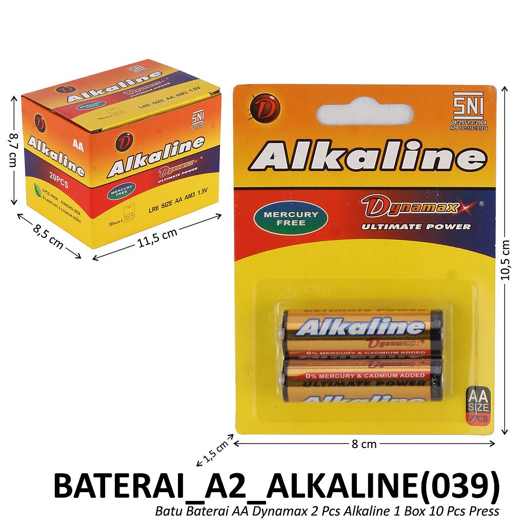 Batu Baterai AA Alkaline 2 Pcs Dynamaxx 1 Box 10 Strip Press @120
