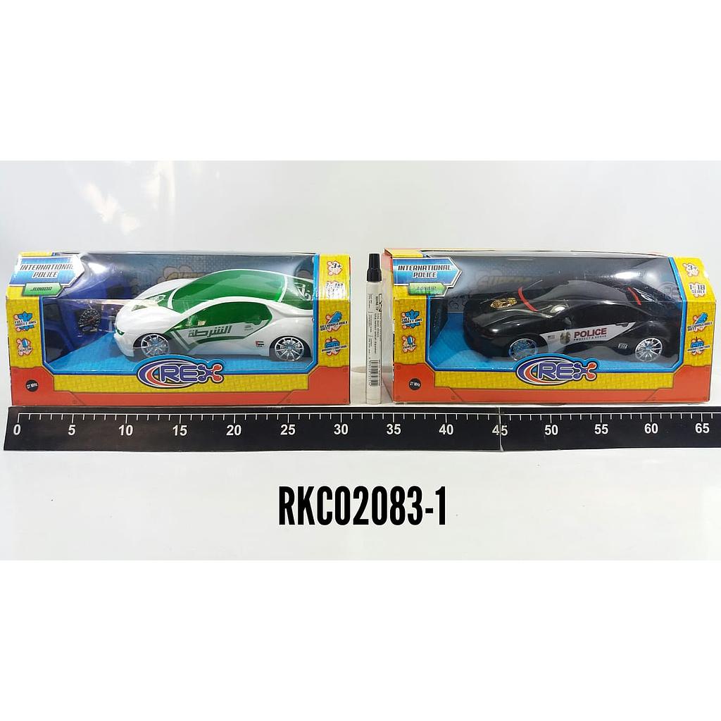 R/C Mobil Sedan Polisi Internasional 1:18 Charge + Charger Lampu Rex 40 MHz 4 Channel Box Window @48