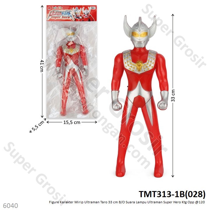 Action Figure Ultraman Taro 33 cm B/O Suara Lampu Ultraman Super Hero Ktg Opp @120