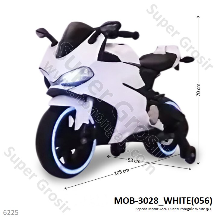 Tunggangan Sepeda Motor Aki Ducati Panigale Putih @1