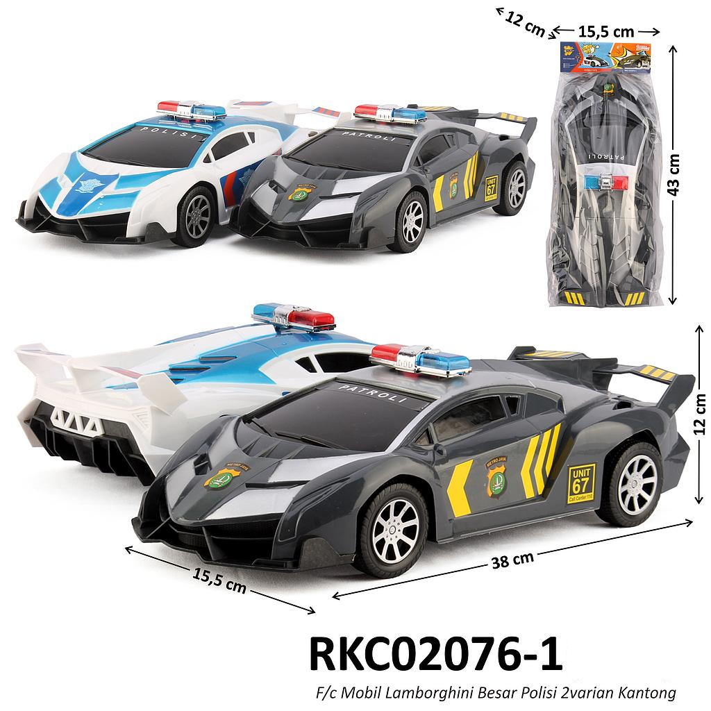 Mobil Sedan Lamborghini Polisi F/C Siapp 86 2 Warna 1 Inner 24 Pcs Ktg PVC @48