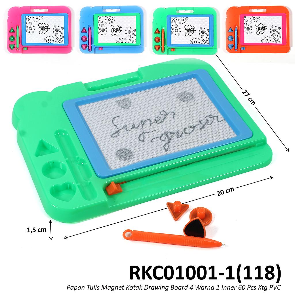 Papan Tulis Magnet Kotak Drawing Board 4 Warna 1 Inner 60 Pcs Ktg PVC @120