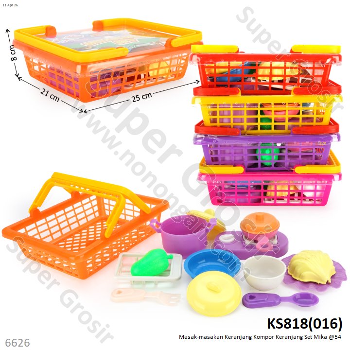 Masak-masakan Keranjang Kompor Keranjang Set Mika @54