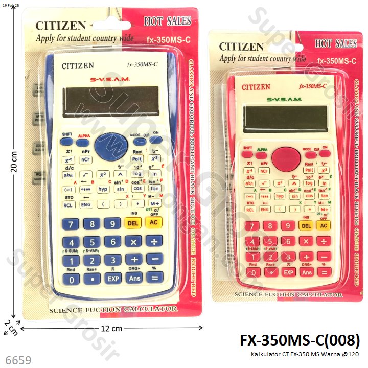 Kalkulator CT FX-350 MS Warna @120