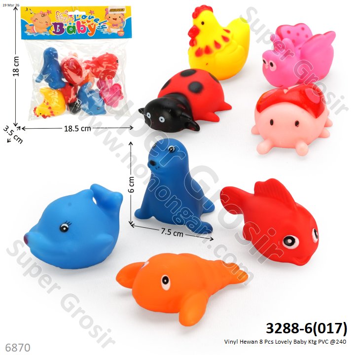 Vinyl Hewan 8 Pcs Lovely Baby Ktg PVC @240