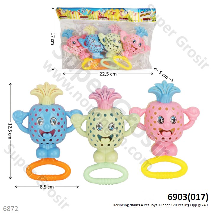 Kerincing Nanas 4 Pcs Toys 1 Inner 120 Pcs Ktg Opp @240