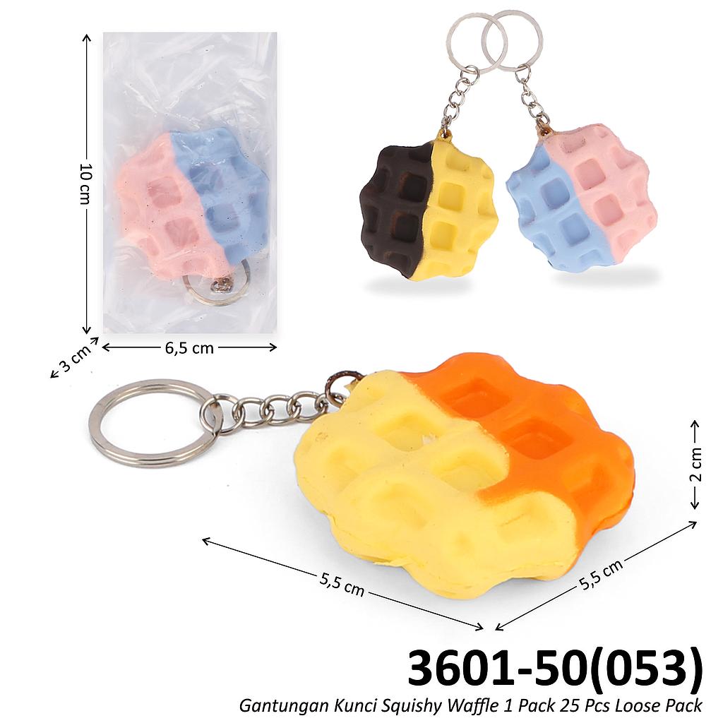 Gantungan Kunci Squishy Waffle 1 Pack 25 Pcs Loose Pack @1200