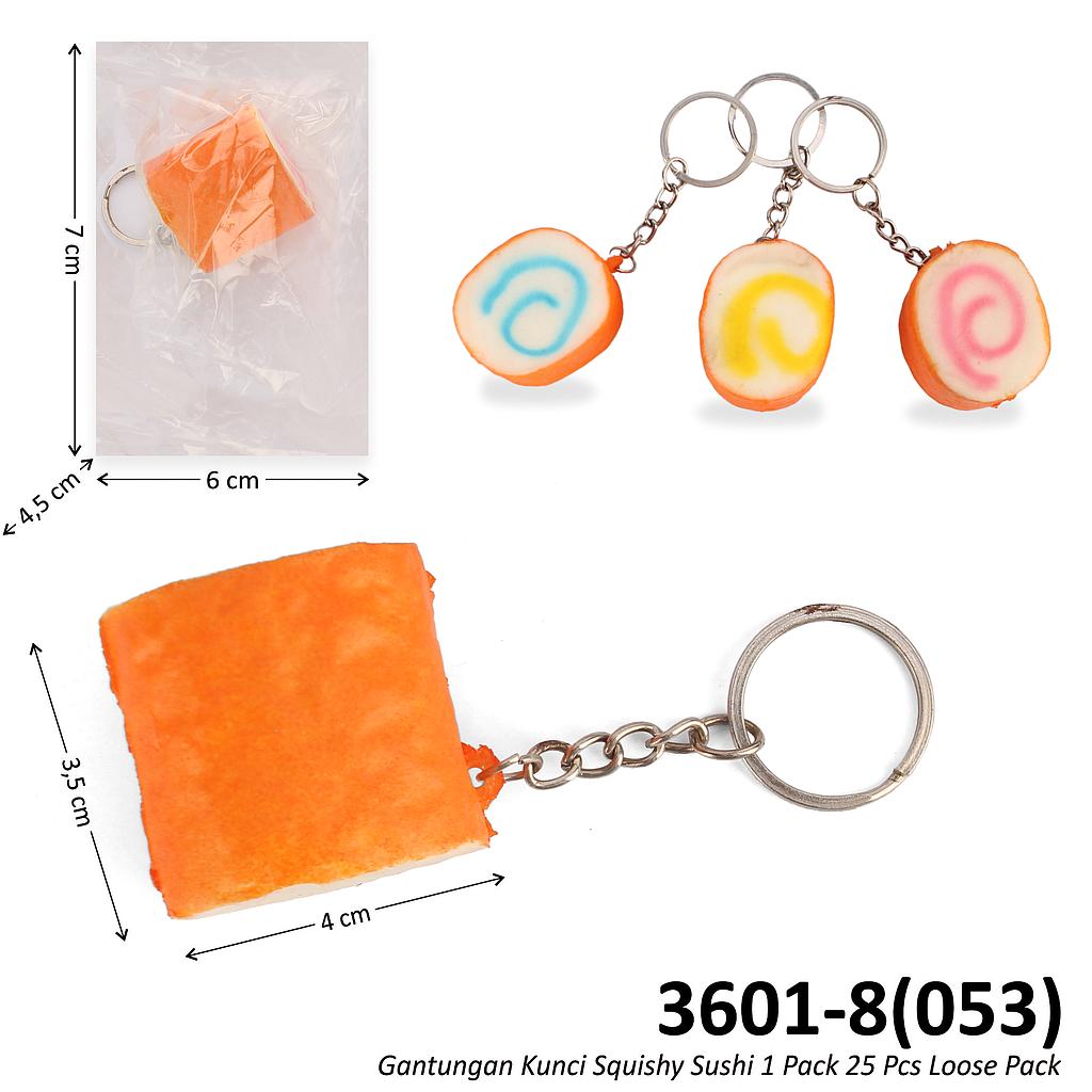 Gantungan Kunci Squishy Sushi 1 Pack 25 Pcs Loose Pack  @1200