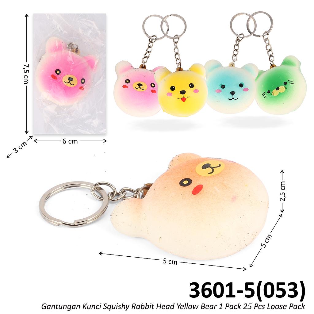 Gantungan Kunci Squishy Rabbit Head Yellow Bear 1 Pack 25 Pcs Loose Pack @1200