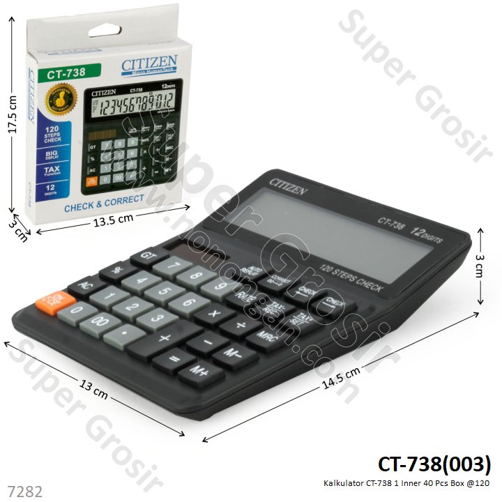 Kalkulator CT-738 1 Inner 40 Pcs Box @120