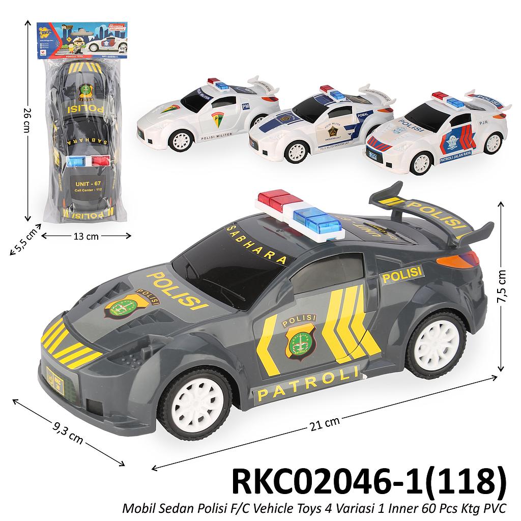 Mobil Sedan Polisi F/C Vehicle Toys 4 Variasi 1 Inner 60 Pcs Ktg PVC @120