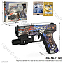 Pistol Peluru Gel Motif T-Rex + Laser dan Peluru Skin Pistol 1 Inner 108 Pcs Box Window @216
