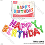 Balon Foil Huruf Happy Birthday 10 Pcs Pack Plastik @300