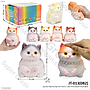 Squishy Taba Kucing Pinch Family 1 Box 4 Pcs Ziplock Pouch @48